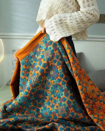 Ethnic-Inspired Cotton Gauze Bedspread Blanket for Ultimate Comfort
