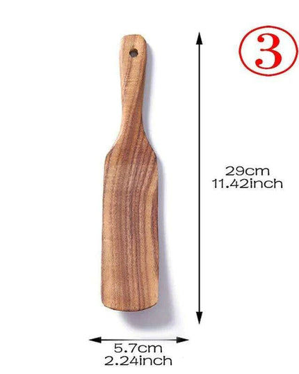 Rustic Acacia Wood Culinary Utensil Set - Timeless Tools for the Modern Kitchen