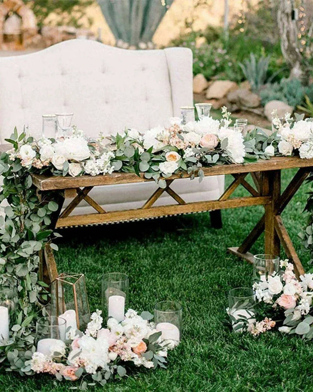 Elegant Silver Dollar Eucalyptus Green Swag - Chic Home Decor Accent