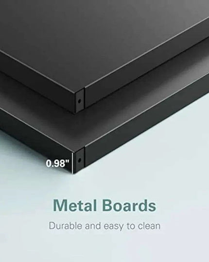 Multi-Functional 5-Tier Black Metal Storage Rack for Home and Kitchen