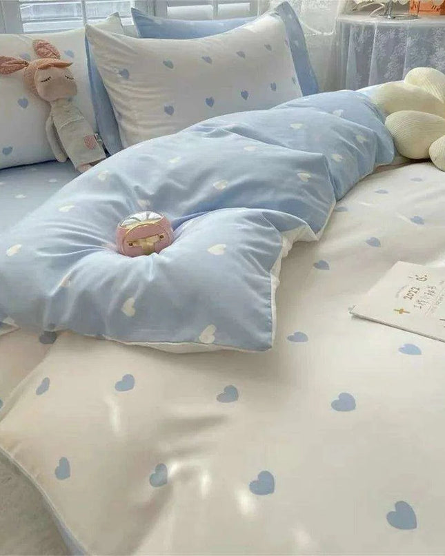 Korean Heart Bedding Set