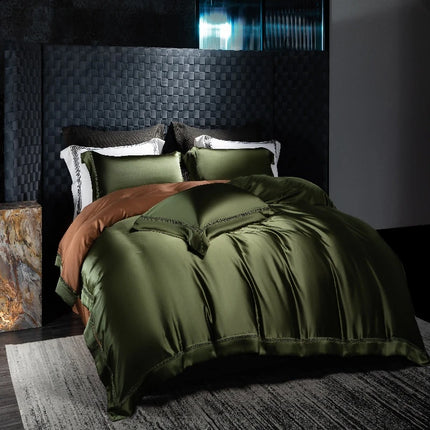 Premium Satin Silky Duvet Cover Set - Ultra Soft, Cooling