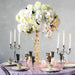 Sophisticated Gold Metal Floral Displays - 20-Piece Wedding Centerpiece Set