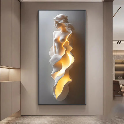 Modern Light Luxury Entrance Door Decoration Painting, Simple Abstract