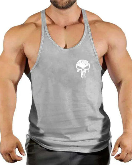 Men's Y-Back Sleeveless Gym Tank - Essential Workout Vest for Bodybuilders and Lifters