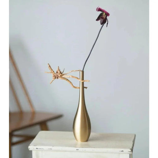 Luxurious Handcrafted Bronze Floral Vase - Timeless Elegance for Home Decor