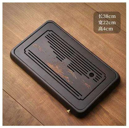 Elegant Wooden Tea Set with Nordic Coasters and Mess-Free Serving Design