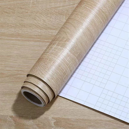 DANDAN 80cm Waterproof Vinyl Wood Grain 3D Self-Adhesive Wallpaper