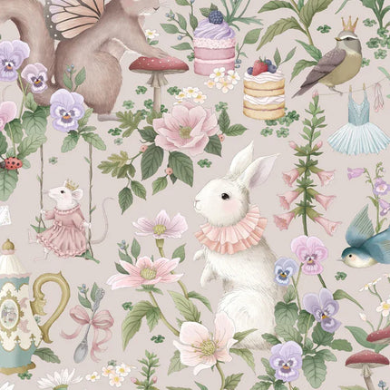 3D Pink Swan Wallpaper Mural — Kids Room, 10 Patterns, 7 Materials