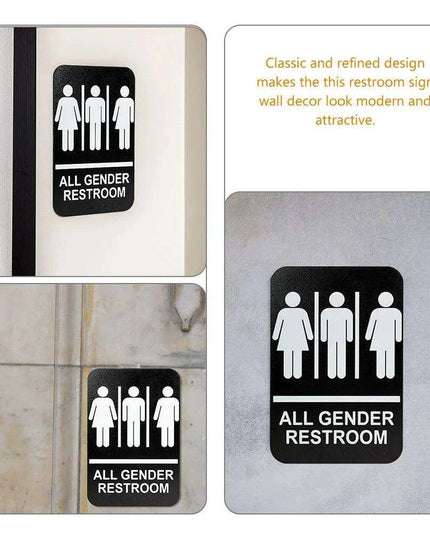 Universal Braille Restroom Sign for All Genders
