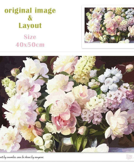 Blooming Pink Petals DIY Canvas Painting Kit - Unleash Your Inner Artist!