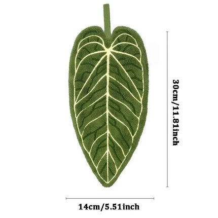 Tropical Leaf Hand Towel — Ultra-Absorbent, Quick-Dry, Hanging Loop