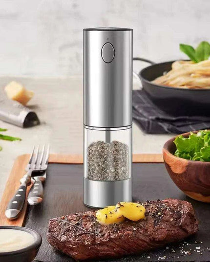 Automatic Rechargeable Salt and Pepper Grinder Duo with Adjustable Coarseness and Built-in LED Light