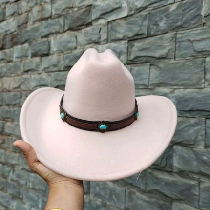 Stylish Handwoven Straw Cowboy Hat - Unisex Summer Sun Protection for 2023