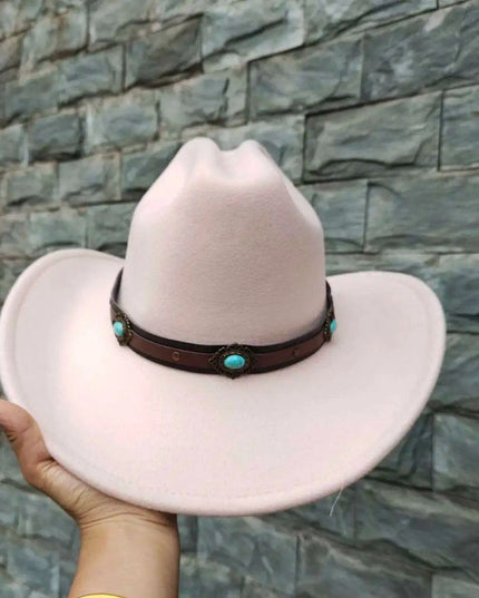 Stylish Handwoven Straw Cowboy Hat - Unisex Summer Sun Protection for 2023