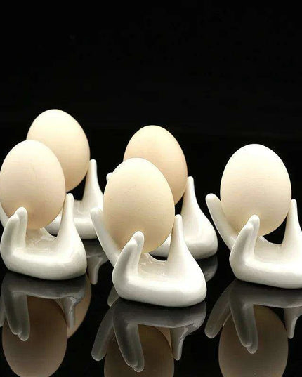 Charming Hand-Crafted Ceramic Egg Holder for Elegant Breakfasts