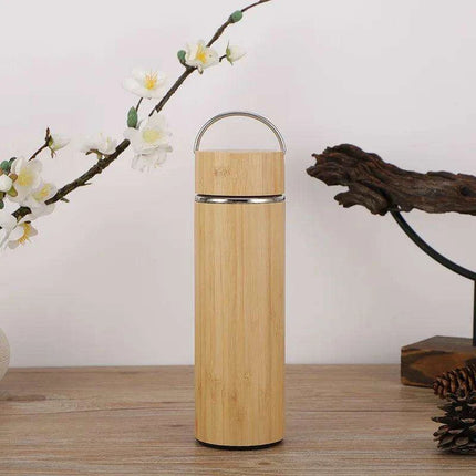 Personalized Eco-Friendly Bamboo Insulated Mug with Temperature Indicator