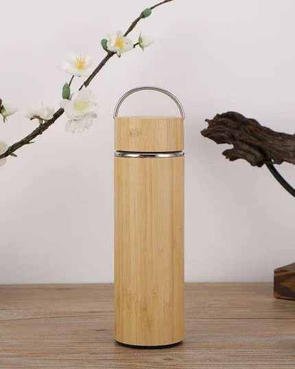 Personalized Eco-Friendly Bamboo Insulated Mug with Temperature Indicator