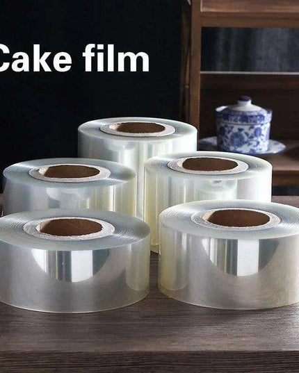 Chic Clear Mousse Cake Wrap Set with Elegant Foil and Secure Closure - Premium Dessert Presentation Solution