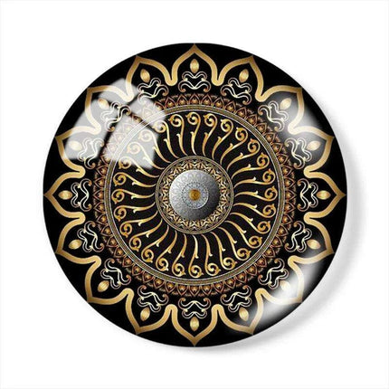 Luxurious Golden Glass Cabochon Set - 10 Pieces for Stunning Jewelry Creations