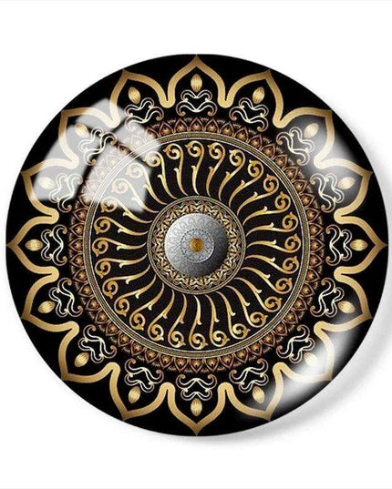 Luxurious Golden Glass Cabochon Set - 10 Pieces for Stunning Jewelry Creations