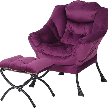 Elegant Lounge Chair Ensemble with Ottoman and Storage Compartment