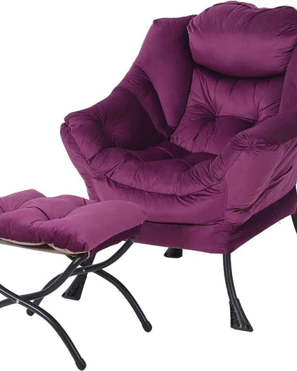 Elegant Lounge Chair Ensemble with Ottoman and Storage Compartment