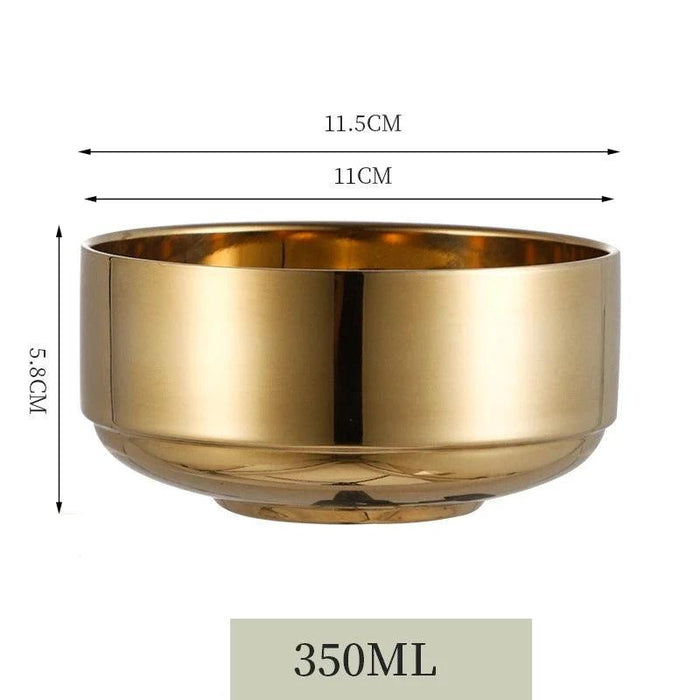 Elegant Dual-Layer Stainless Steel Bowls - Essential for Modern Korean Dining