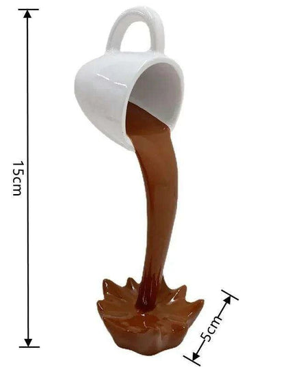 Whimsical Floating Coffee Cup Art - Enchanting Home Décor Piece