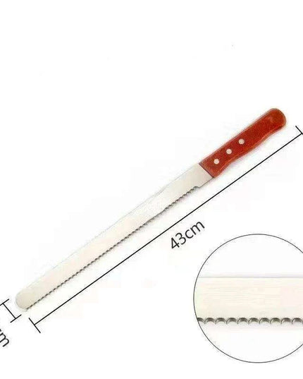 Efficient Wooden Bread Knife Trio - Slice with Ease and Precision