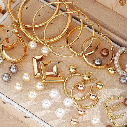 86-Piece Pearl Jewellery Set — Necklace, Earrings, Studs & Rings