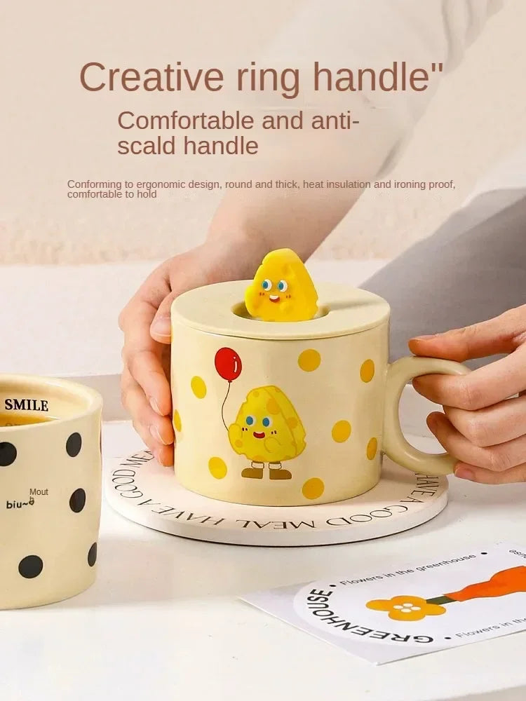 Panda-themed Ceramic Coffee Mugs Set - Cute Couple's Gift Idea