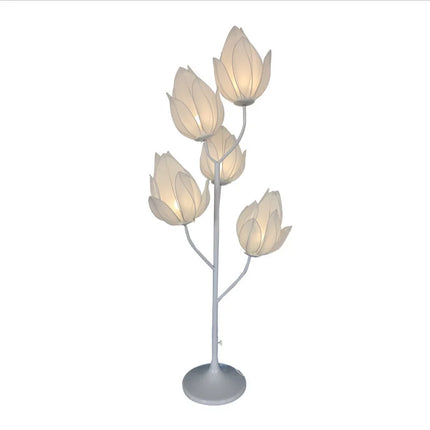 Magnolia Flower Wedding Floor Lamp | Elegant Iron & Lace Décor Light