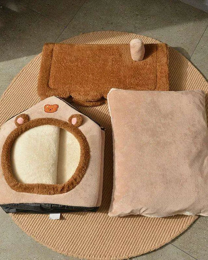Cozy Travel Nest Bed for Small Pets - Ultimate Plush Comfort Retreat