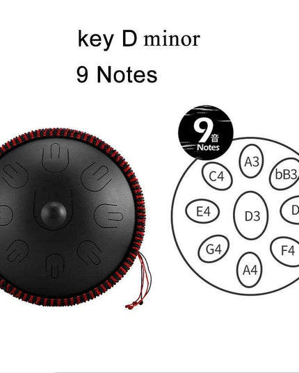 Ethereal 16 Inch D Minor Handpan Steel Drum Set - Your Harmonious Music Companion
