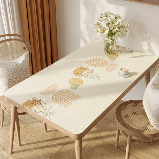 Stylish Waterproof Dining Table Mat: Elegant PU Leather Furniture Protector