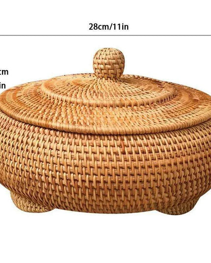 Elegant Handwoven Rattan Storage Chest - Stylish Organizer for Any Room