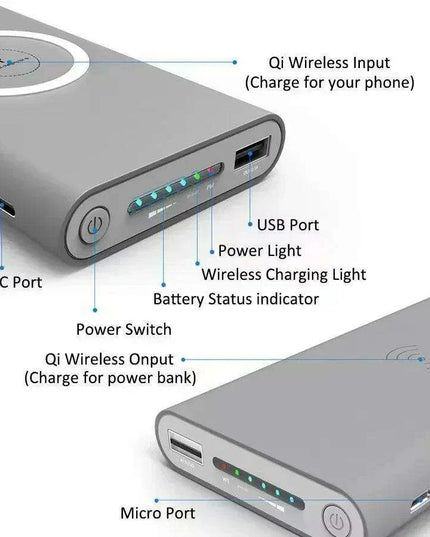 Ultra-High Capacity 200000mAh Wireless Charging Power Bank with Type-C Port