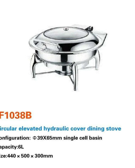 Regal Stainless Steel Chafing Dish Set with Hydraulic Warmer and Hot-Water Container