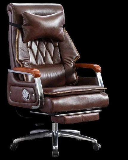 Ergonomic Faux Leather Gaming Recliner with 360-Degree Swivel