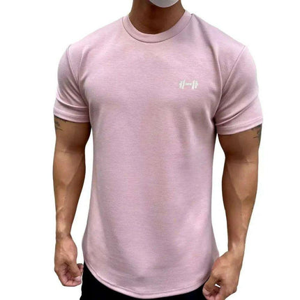 Men's Summer Slim Fit Muscle Tee - Ultra-Soft Cotton Blend Short Sleeve T-Shirt for Gym & Everyday Wear