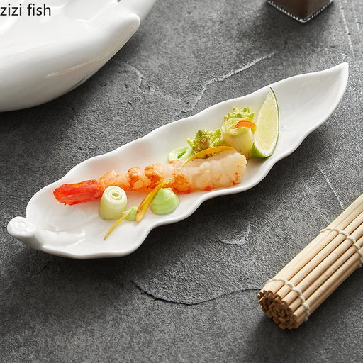 Elegant White Ceramic Dinner Plate Set for Fine Dining Experience