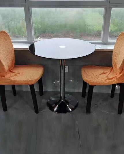 Chic Space-Saving Tempered Glass Dining Table Set for Modern Living