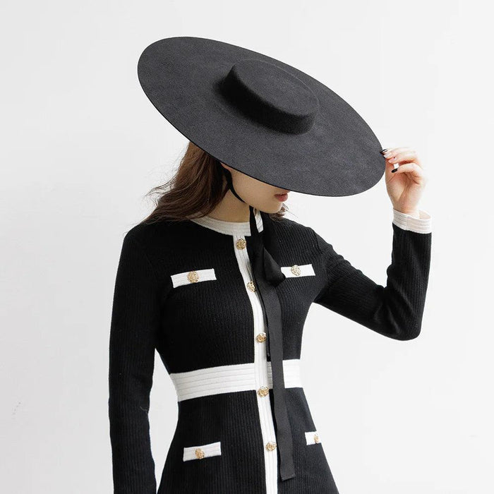 Wide Brim Wool Felt Fedora Hat for Men and Women
