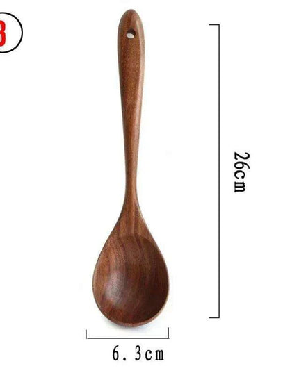 Rustic Acacia Wood Culinary Utensil Set - Timeless Tools for the Modern Kitchen