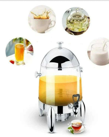 Elegant Gold Triple-Tank Beverage Dispenser Set for Premium Event Catering