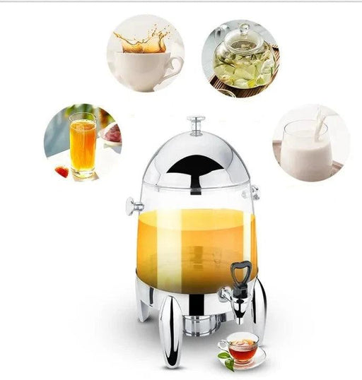 Elegant Gold Triple-Tank Beverage Dispenser Set for Premium Event Catering