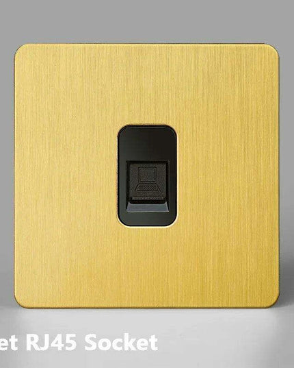 Elegant Vintage Gold Dimmer Switches with USB - 1, 2, 3 Gang 2 Way Sockets for French EU Plugs