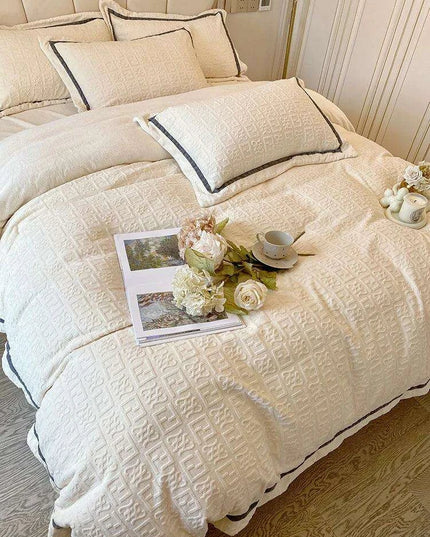 3D Plush Velvet Queen Duvet Cover Set of 4 pcs