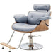 Chic Walnut Leather Adjustable Salon Styling Chair